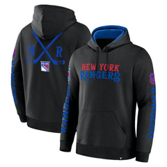 NHL Black New York Rangers Fanatics Big City Legacy Fleece Pullover Hoodie