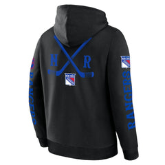 NHL Black New York Rangers Fanatics Big City Legacy Fleece Pullover Hoodie