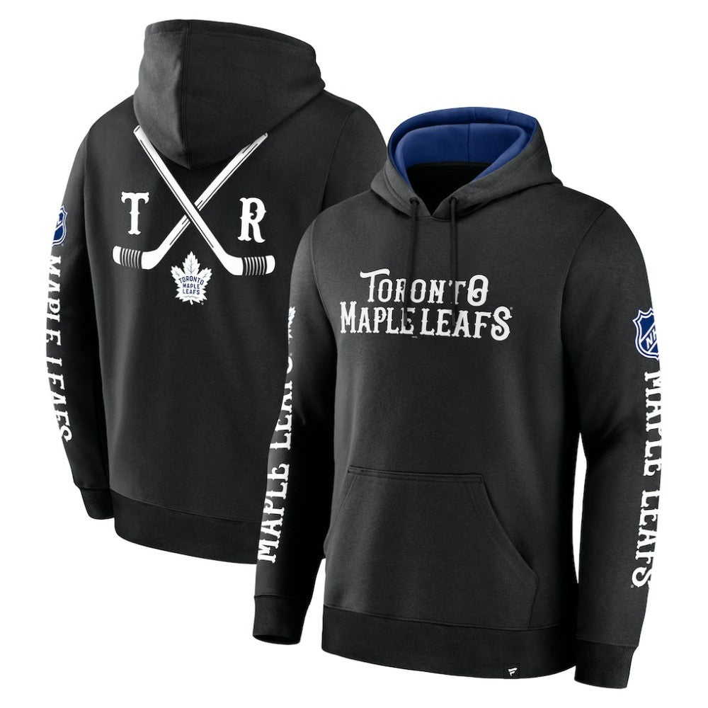NHL Black Toronto Maple Leafs Fanatics Big City Legacy Fleece Pullover Hoodie