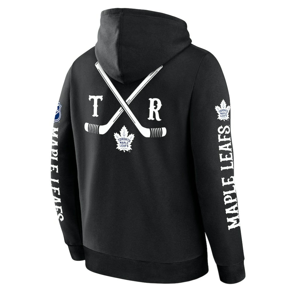 NHL Black Toronto Maple Leafs Fanatics Big City Legacy Fleece Pullover Hoodie