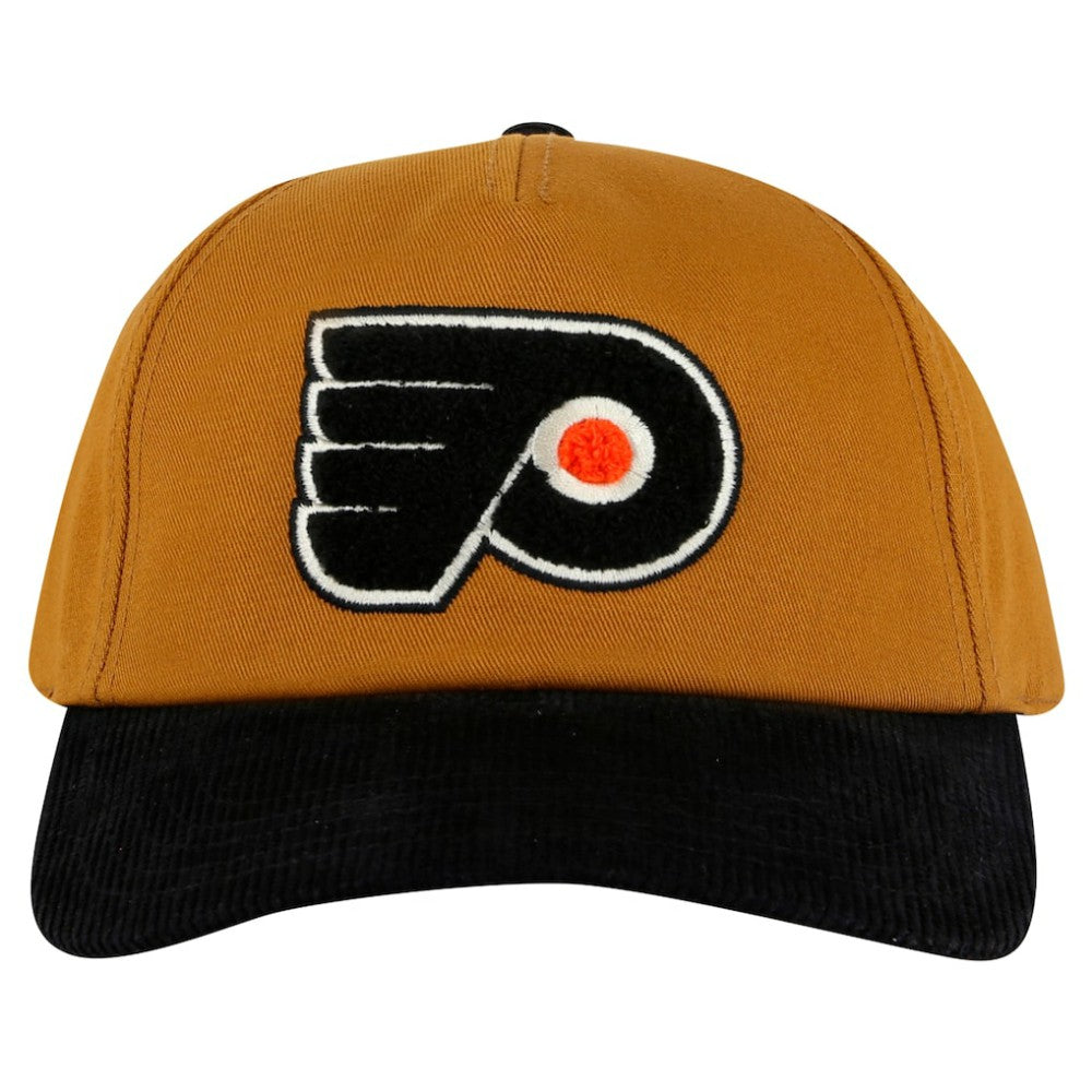 NHL Tan/Black Philadelphia Flyers American Needle Burnett Adjustable Hat