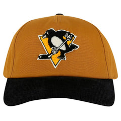 NHL Tan/Black Pittsburgh Penguins American Needle Burnett Adjustable Hat
