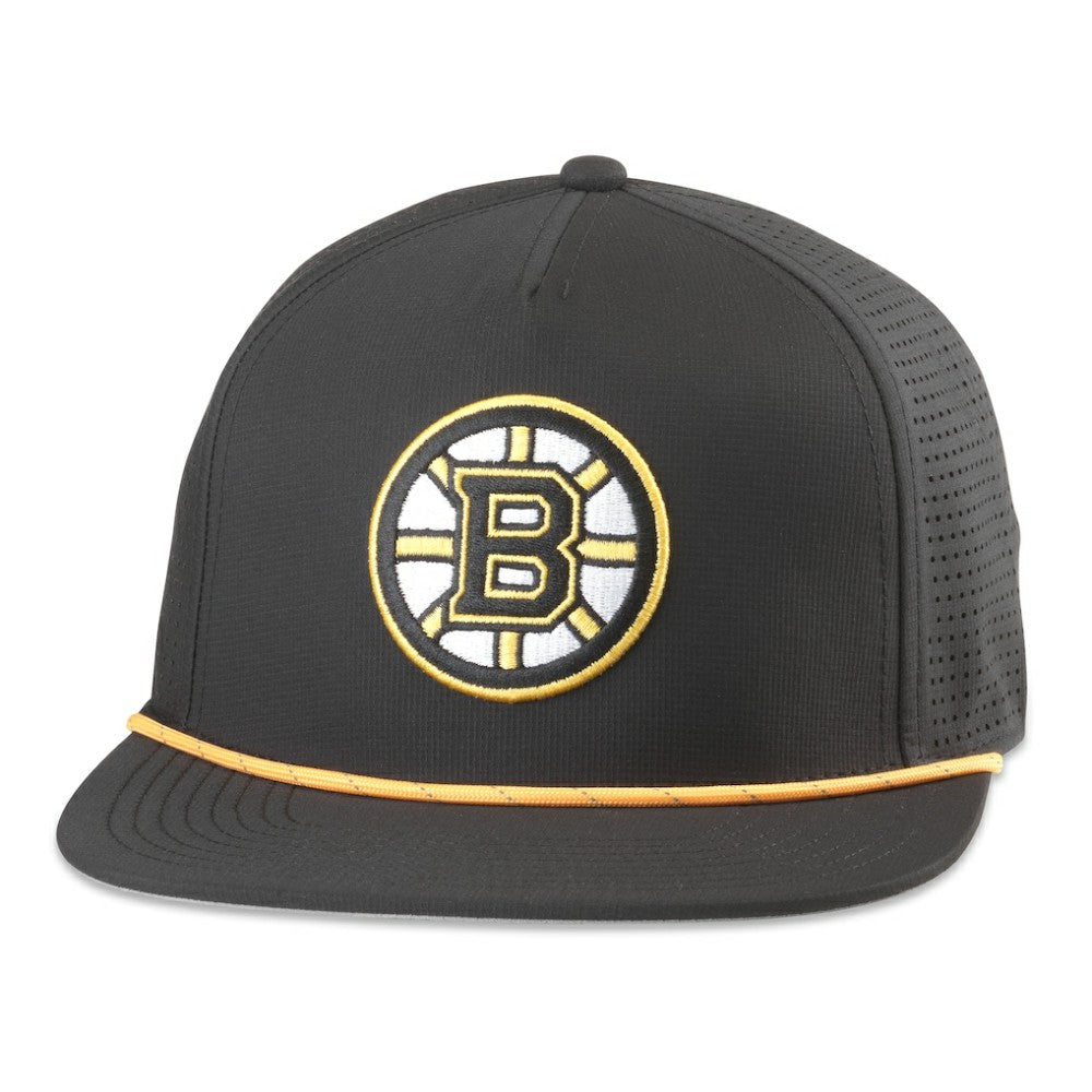 NHL Black Boston Bruins American Needle Buxton Pro Tech Adjustable Hat