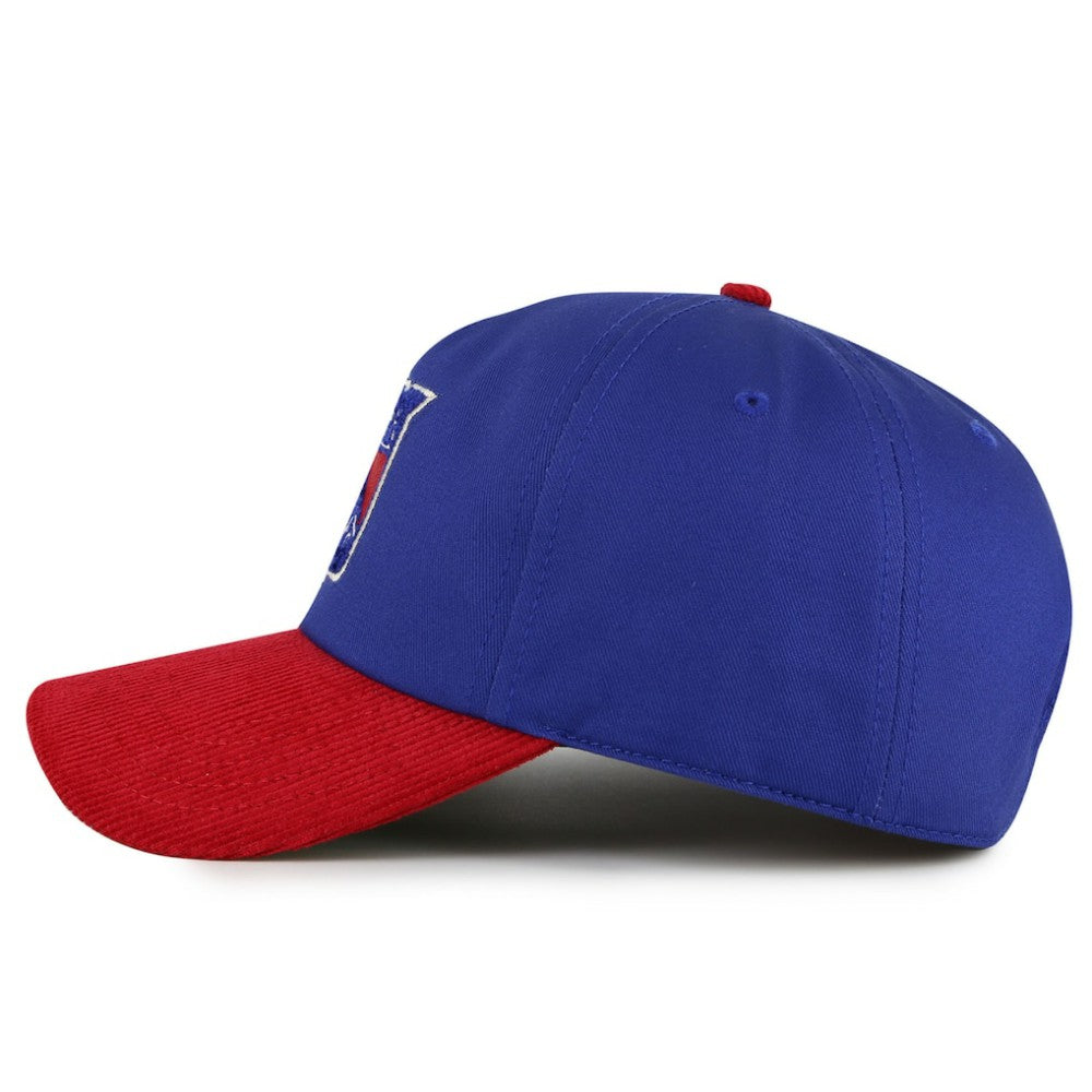 NHL Blue/Red New York Rangers American Needle Burnett Adjustable Hat