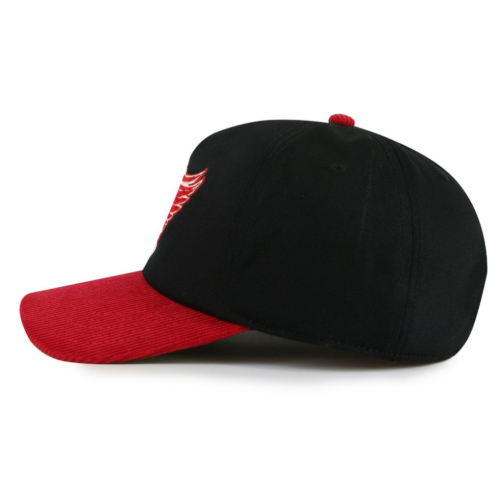 NHL Black/Red Detroit Red Wings American Needle Burnett Adjustable Hat