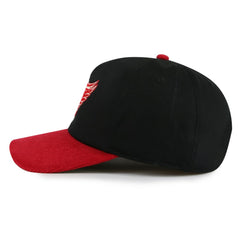 NHL Black/Red Detroit Red Wings American Needle Burnett Adjustable Hat
