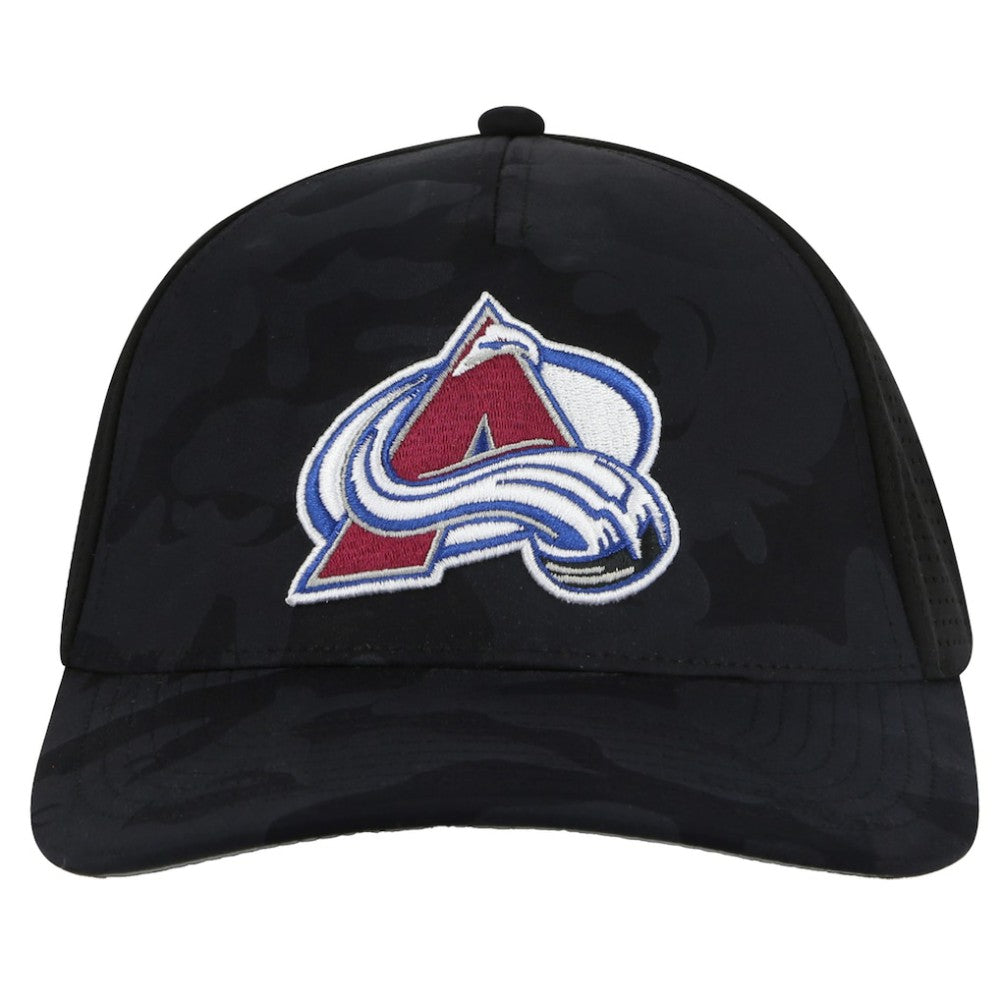 NHL Black Colorado Avalanche American Needle Valin Camo Super Tech Vented Adjustable Hat