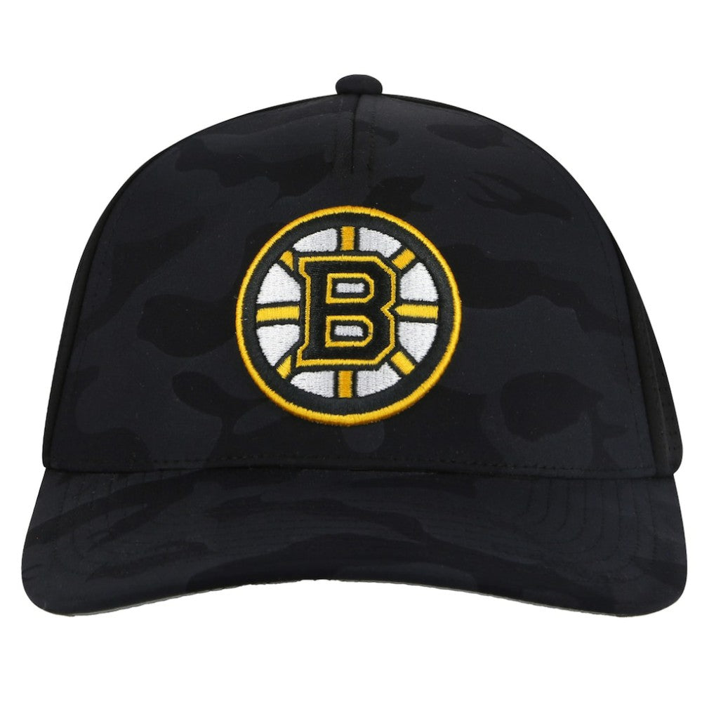 NHL Black Boston Bruins American Needle Valin Camo Super Tech Vented Adjustable Hat