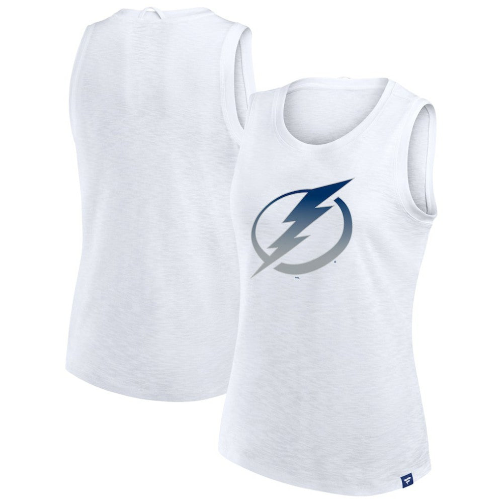 NHL White Tampa Bay Lightning Fanatics Women's Slub Tank Top