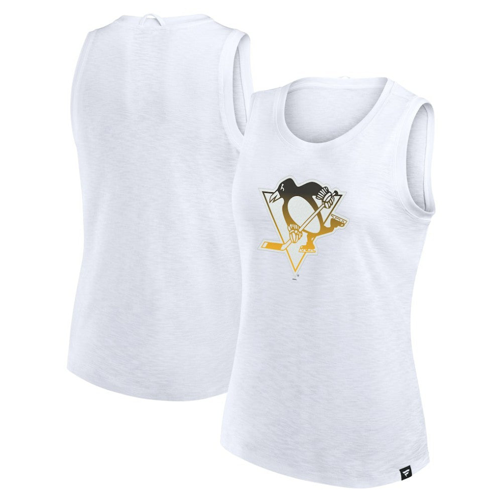 NHL White Pittsburgh Penguins Fanatics Women's Slub Tank Top