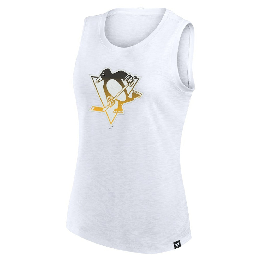 NHL White Pittsburgh Penguins Fanatics Women's Slub Tank Top