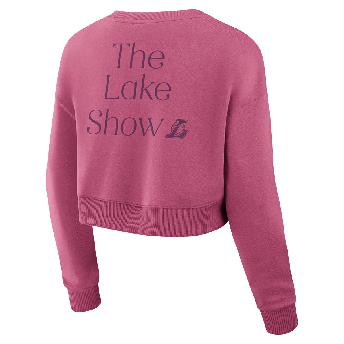 NBA Los Angeles Lakers Women's Studio Tri-Blend Cropped Pullover Sweatshirt