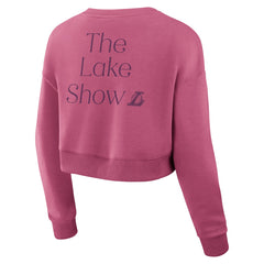 NBA Los Angeles Lakers Women's Studio Tri-Blend Cropped Pullover Sweatshirt