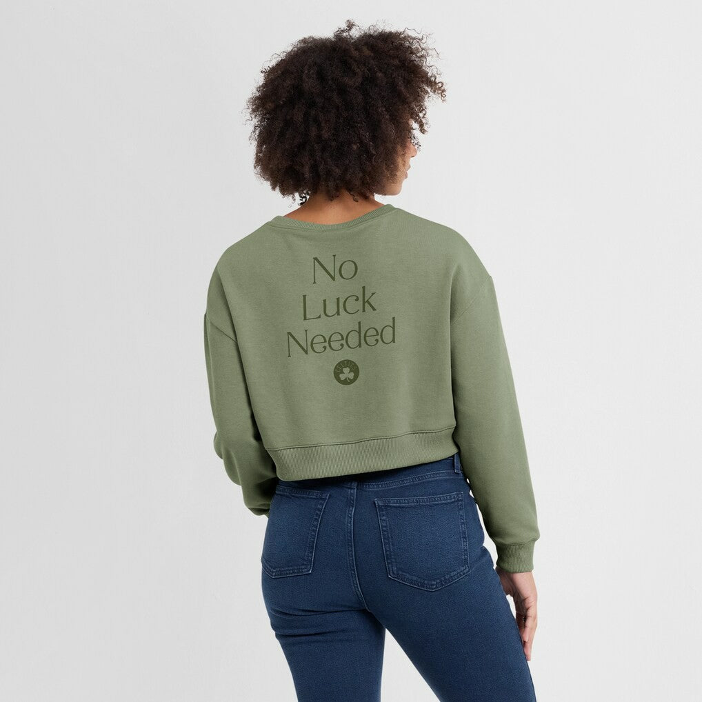 NBA Boston Celtics Women's Studio Tri-Blend Cropped Pullover Sweatshirt