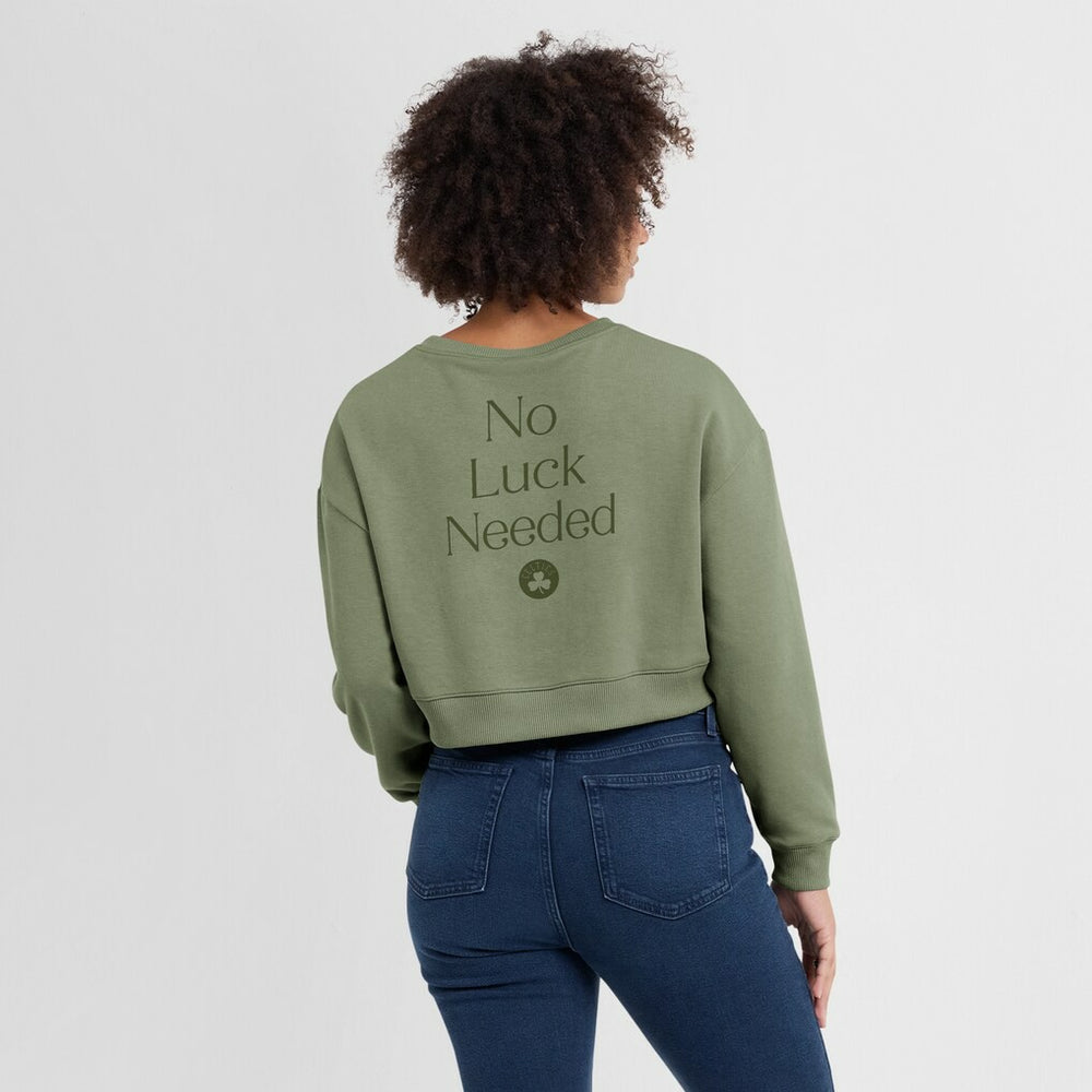 NBA Boston Celtics Women's Studio Tri-Blend Cropped Pullover Sweatshirt