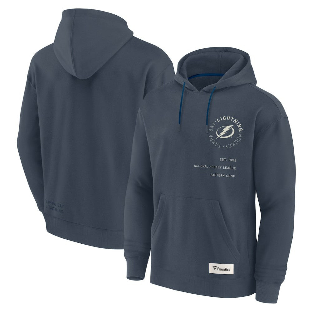 NHL Navy Tampa Bay Lightning Fanatics Future Ground Info Pullover Hoodie