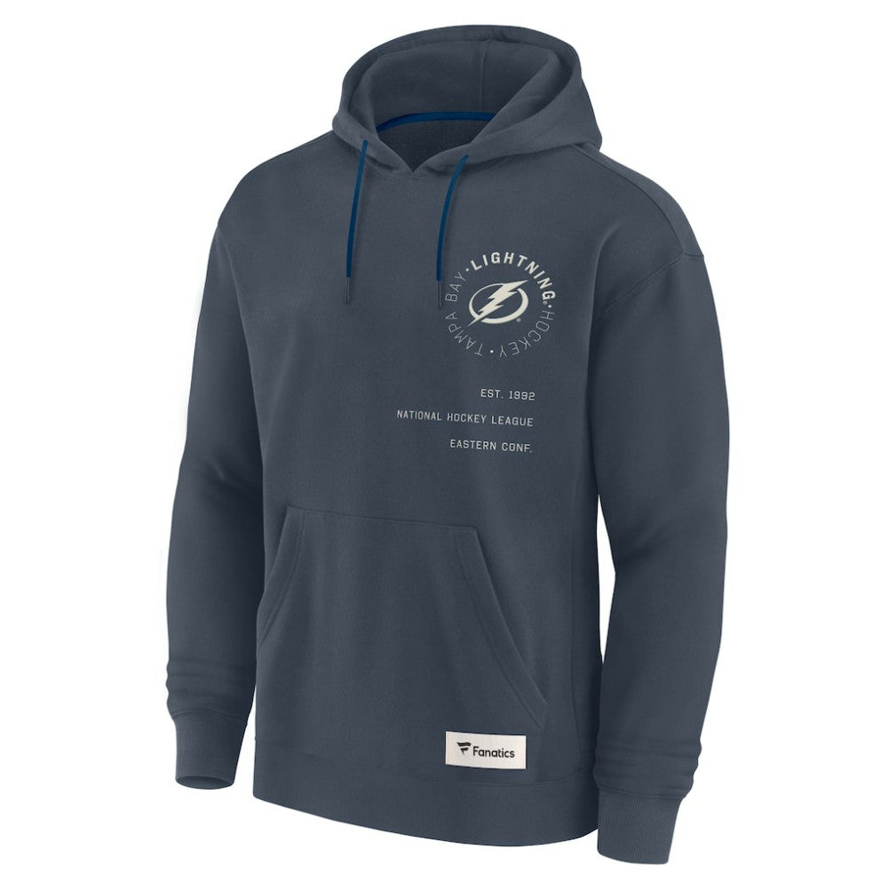 NHL Navy Tampa Bay Lightning Fanatics Future Ground Info Pullover Hoodie