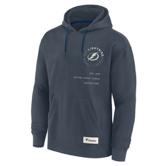 NHL Navy Tampa Bay Lightning Fanatics Future Ground Info Pullover Hoodie