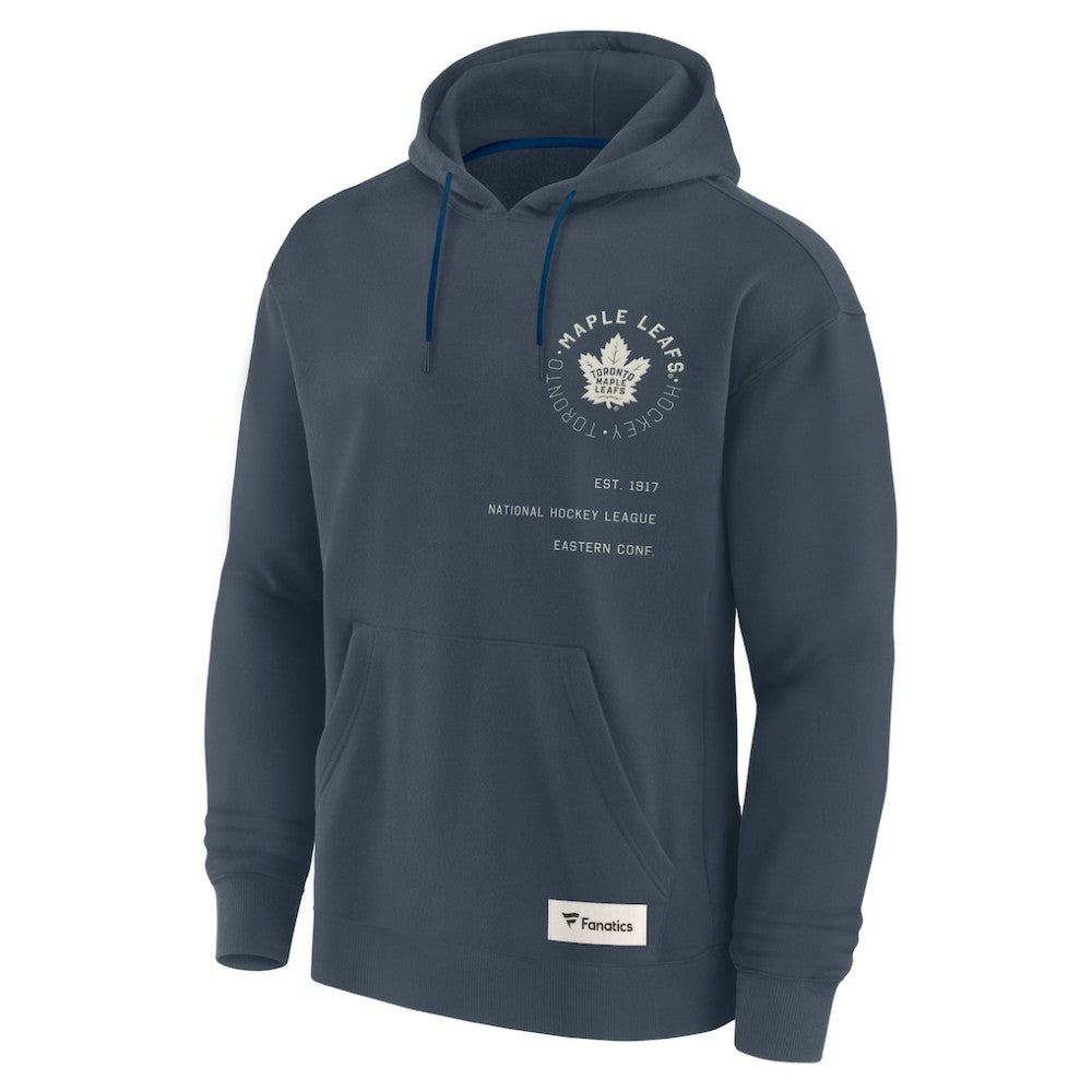 NHL Navy Toronto Maple Leafs Fanatics Future Ground Info Pullover Hoodie