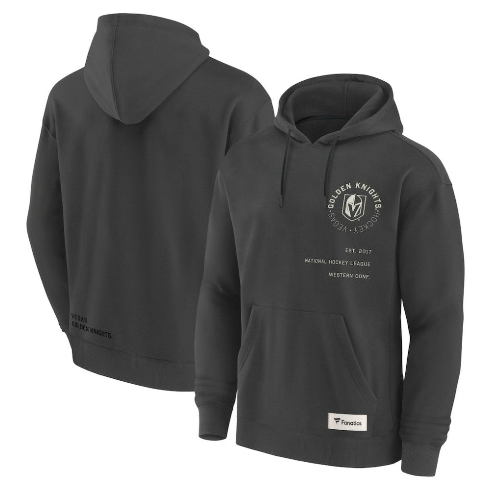 NHL Charcoal Vegas Golden Knights Fanatics Future Ground Info Pullover Hoodie