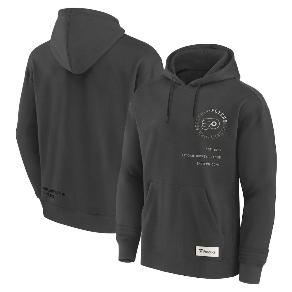 NHL Charcoal Philadelphia Flyers Fanatics Future Ground Info Pullover Hoodie