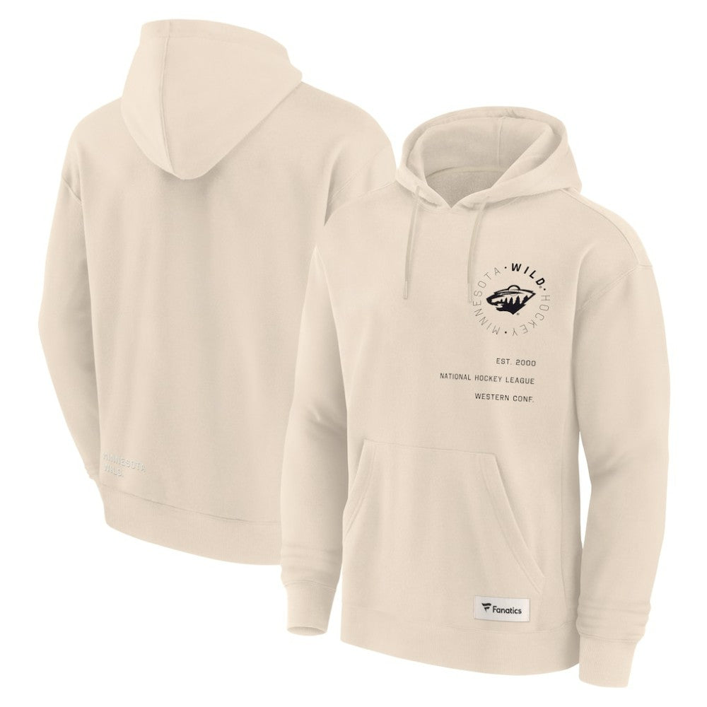 NHL Cream Minnesota Wild Fanatics Future Ground Info Pullover Hoodie