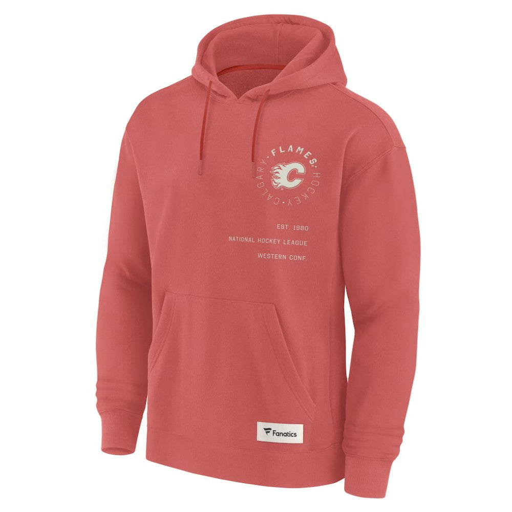 NHL Red Calgary Flames Fanatics Future Ground Info Pullover Hoodie
