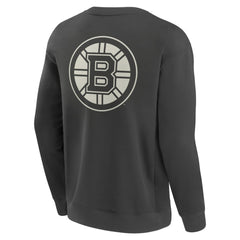 NHL Charcoal Boston Bruins Fanatics Elements Future Ground Lettering Pullover Sweatshirt