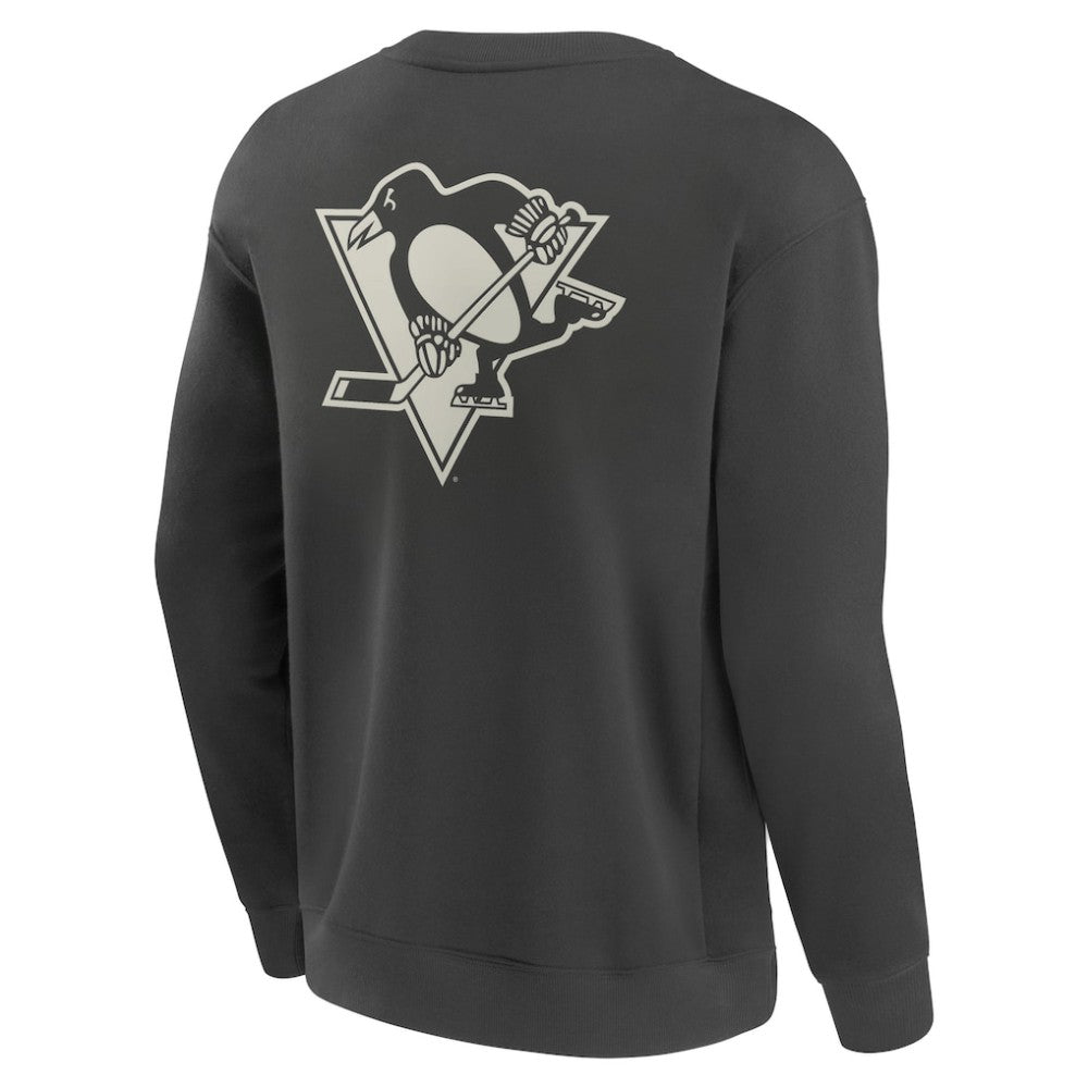 NHL Charcoal Pittsburgh Penguins Fanatics Elements Future Ground Lettering Pullover Sweatshirt
