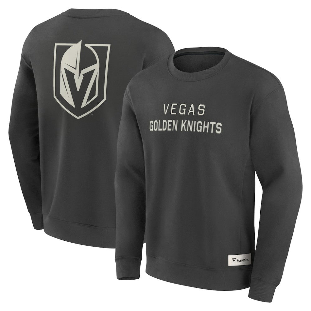 NHL Charcoal Vegas Golden Knights Fanatics Elements Future Ground Lettering Pullover Sweatshirt