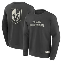 NHL Charcoal Vegas Golden Knights Fanatics Elements Future Ground Lettering Pullover Sweatshirt