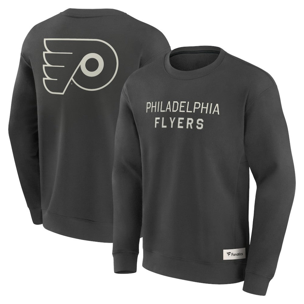 NHL Charcoal Philadelphia Flyers Fanatics Elements Future Ground Lettering Pullover Sweatshirt