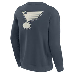 NHL Blue St. Louis Blues Fanatics Elements Future Ground Lettering Pullover Sweatshirt