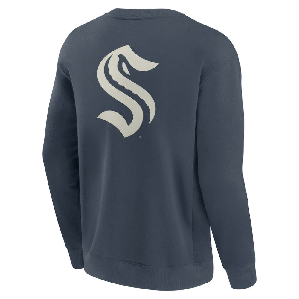 NHL Blue Seattle Kraken Fanatics Elements Future Ground Lettering Pullover Sweatshirt