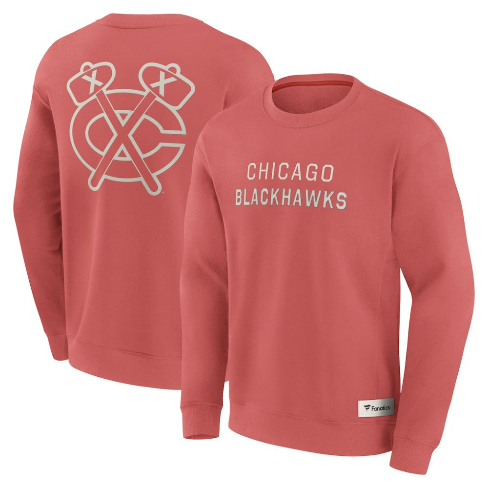 NHL Red Chicago Blackhawks Fanatics Elements Future Ground Lettering Pullover Sweatshirt