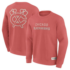 NHL Red Chicago Blackhawks Fanatics Elements Future Ground Lettering Pullover Sweatshirt