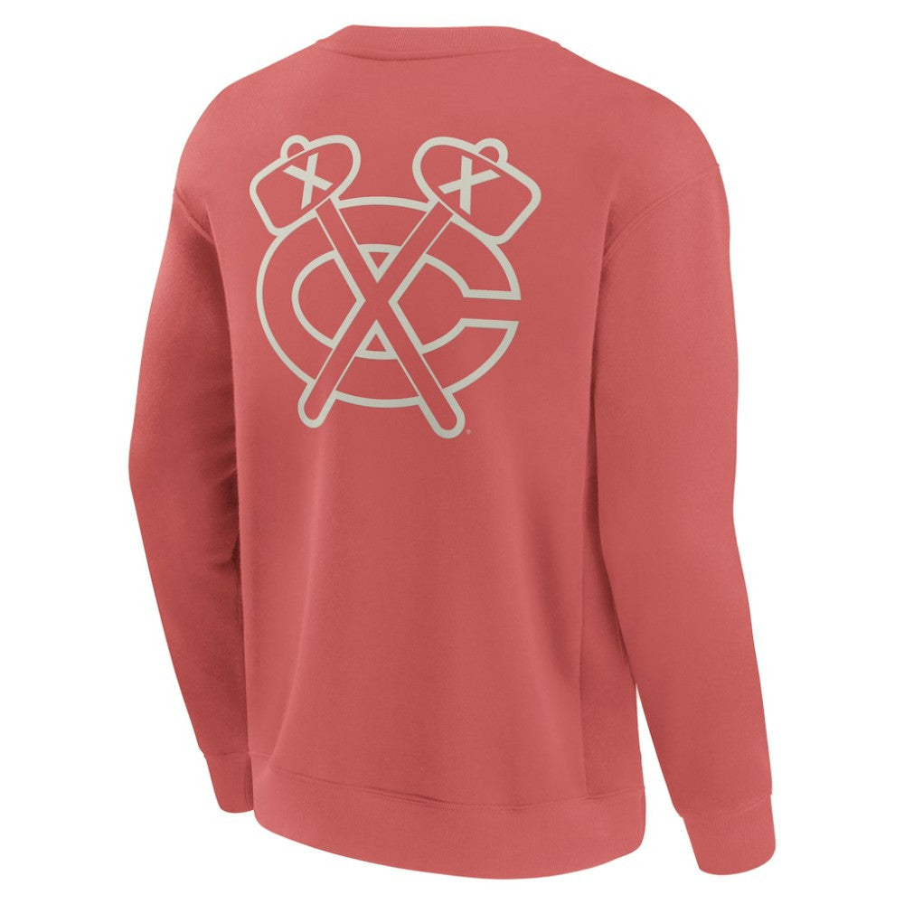 NHL Red Chicago Blackhawks Fanatics Elements Future Ground Lettering Pullover Sweatshirt