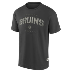 NHL Charcoal Boston Bruins Fanatics Elements Weathered Tonal Future Ground T-Shirt