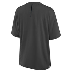 NHL Charcoal Pittsburgh Penguins Fanatics Women's Oversized Elements Raw Edge Future Ground T-Shirt