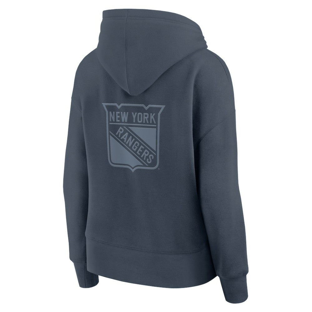 NHL Blue New York Rangers Fanatics Women's Elements Future Ground Subtle Tonal Pullover Hoodie