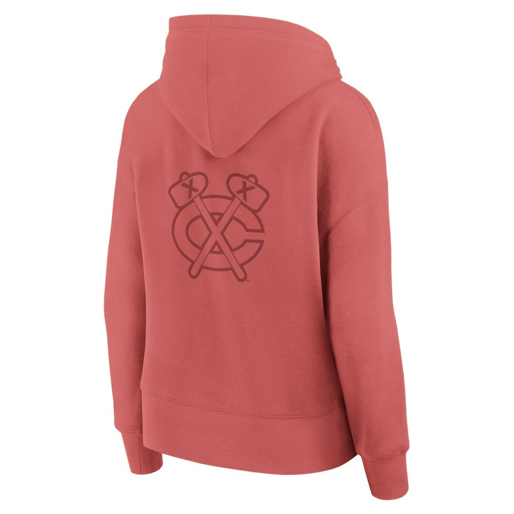 NHL Red Chicago Blackhawks Fanatics Women's Elements Future Ground Subtle Tonal Pullover Hoodie