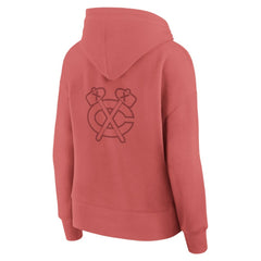 NHL Red Chicago Blackhawks Fanatics Women's Elements Future Ground Subtle Tonal Pullover Hoodie