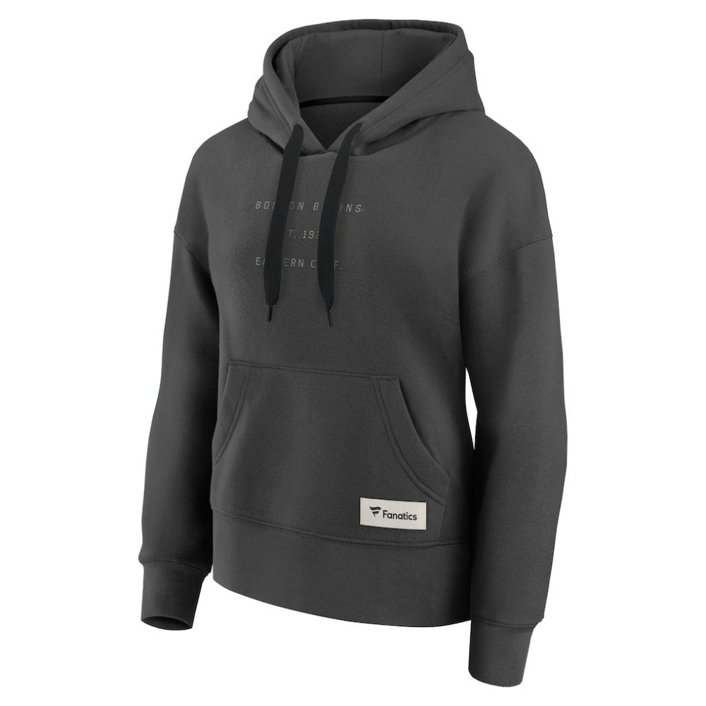 NHL Charcoal Boston Bruins Fanatics Women's Elements Future Ground Subtle Tonal Pullover Hoodie