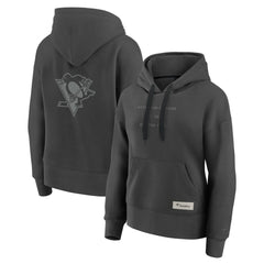 NHL Charcoal Pittsburgh Penguins Fanatics Women's Elements Future Ground Subtle Tonal Pullover Hoodie