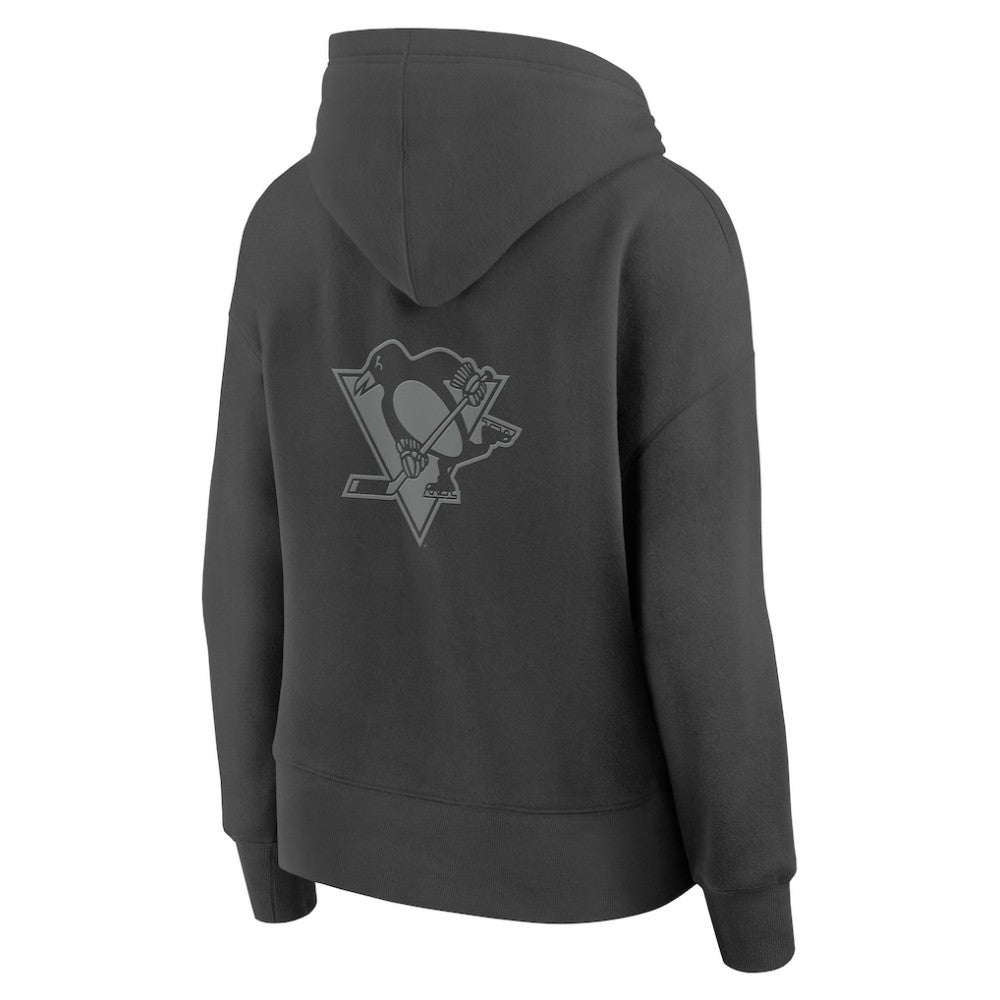 NHL Charcoal Pittsburgh Penguins Fanatics Women's Elements Future Ground Subtle Tonal Pullover Hoodie