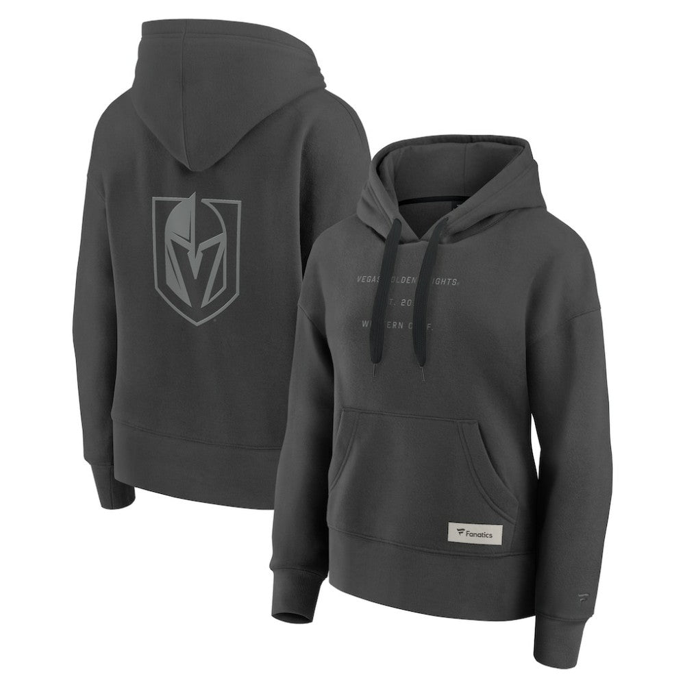 NHL Charcoal Vegas Golden Knights Fanatics Women's Elements Future Ground Subtle Tonal Pullover Hoodie