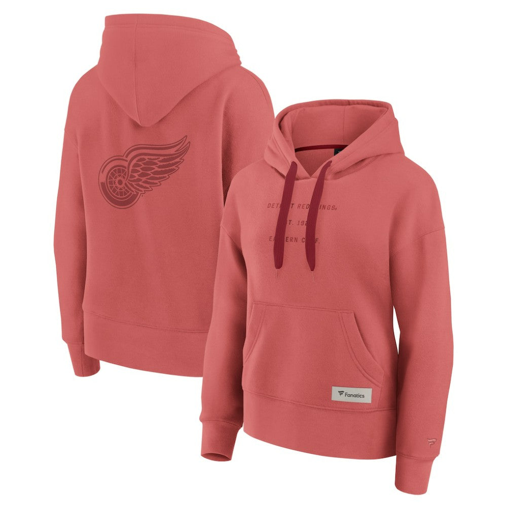 NHL Red Detroit Red Wings Fanatics Women's Elements Future Ground Subtle Tonal Pullover Hoodie