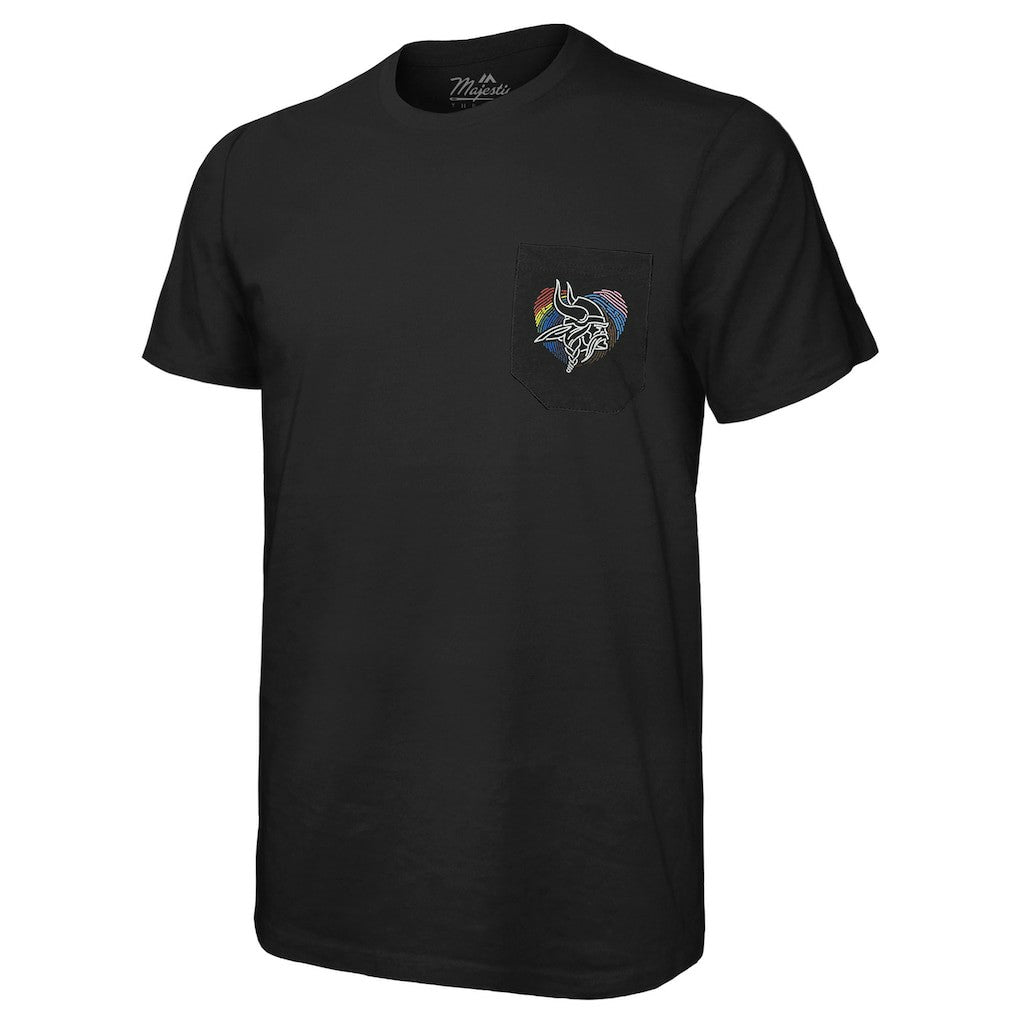 Majestic Threads Pride Pocket T-Shirt - Minnesota Vikings