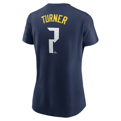 MLB Trea Turner Philadelphia Phillies Nike Women's 2024 City Connect Fuse Player Name & Number T-Shirt