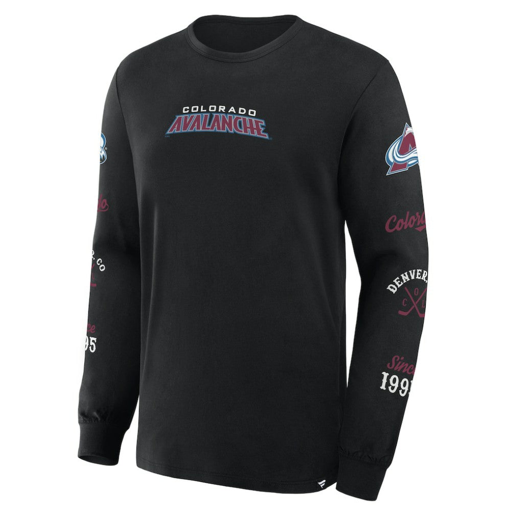 NHL Black Colorado Avalanche Fanatics Boxed In Legacy Long Sleeve T-Shirt